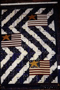 Patriotic Log Cabin