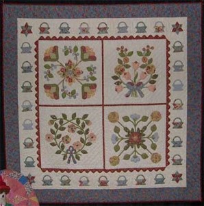 Four-Block Appliqué with Baskets