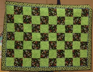 Black/Neon Tennis Lap Quilt