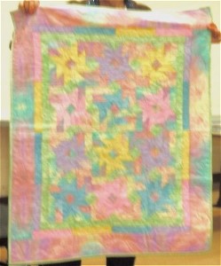 Dancing Flowers Baby Quilt