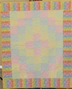 Soft Pastel Strip Quilt