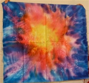 Exploding Fabric Painting