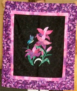 Purple Appliqué Flowers