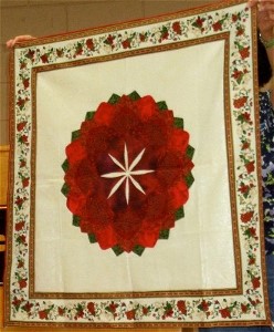 Red Appliqué Flower